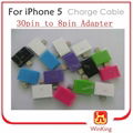 colorful data adapter For iPhone 5 / iPad mini/Nano 7 30 pin to 8 Pin lightning  3
