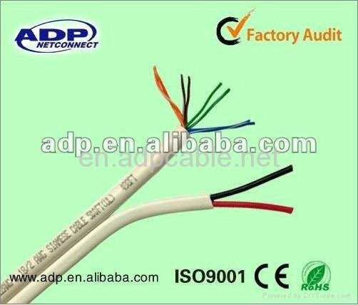 UTP CAT5E solid 4pairs with 2*0.5mm bare copper power 