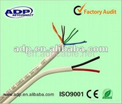 UTP CAT5E solid 4pairs with 2*0.5mm bare copper power cable