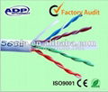 UTP CAT5E solid 4pairs with 2*0.5mm bare copper power cable 5