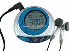 2012 Flip up FM radio digital pedometer with Clip