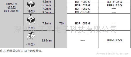 B3F-4000原裝歐姆龍輕觸開關 3