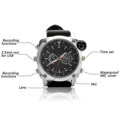 Hot Selling Waterproof Spy Surveillance Watch Hidden Camera DVR with 720P HD