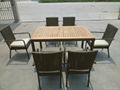 Wicker dining table and chairs 2