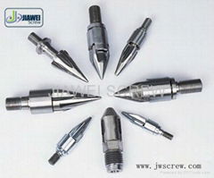 Assemble parts of screw barrel nozzle 