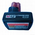 Replacement Li-ion Battery for Milwaukee M12 12V 3Ah 2