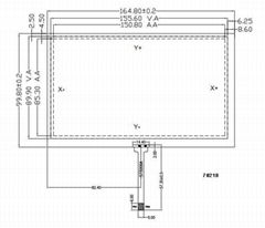 7" 4-wire resistive touch panel