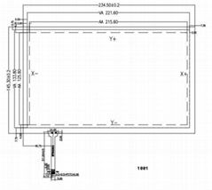 10.1" 4 wire resistive touch panel