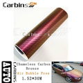 Bronze Chameleon carbon fiber vinyl sticker 1