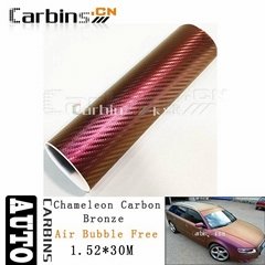 Bronze Chameleon carbon fiber vinyl sticker