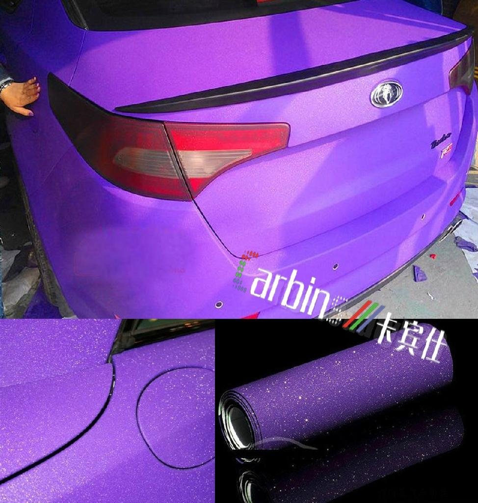 Glitter diamond vinyl car wrap sticker air release glue 2