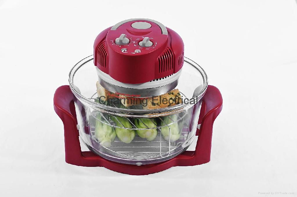 12L multifunctional glass cooker halogen oven KM-803B 4