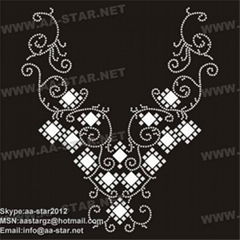 Ladies fashion clothing hotfix motif rhinestone design