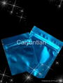 Colorful & mini plastic aluminum foil clear packaging bag with zipper handle 2