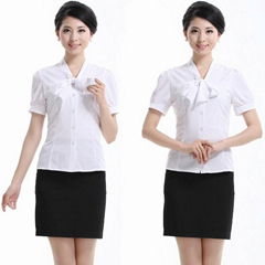 freeship!women white summer short shirt,l female shirt