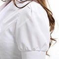 freeship!women white summer short shirt,l female shirt 4