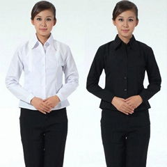 freeship! autumn women long shirt ,black white leisure shirt