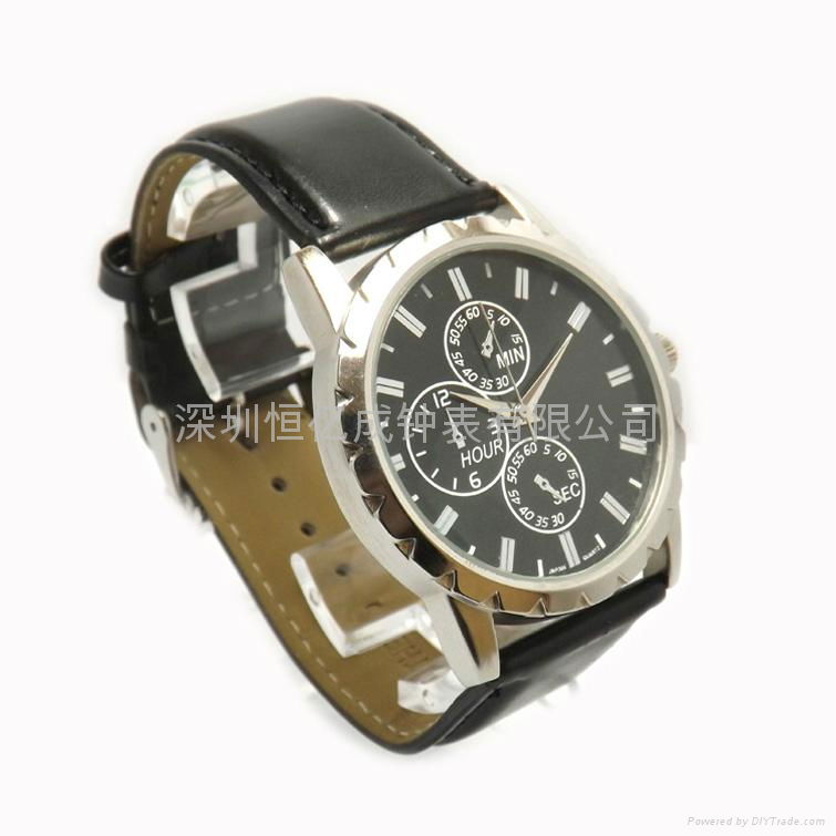 Wholesaler fashion quatz watch  and PU watch strap 