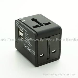 Universal Travel Adapter with Dual USB Charger 2
