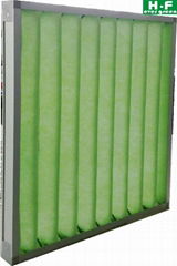 Medium Efficiency Green-White Waved Air Filter 