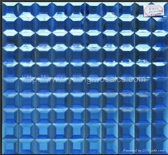 beveled glass mosaic :silver,golden,blue,red color