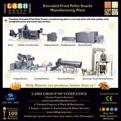 Extruded fried snacks pallet production 