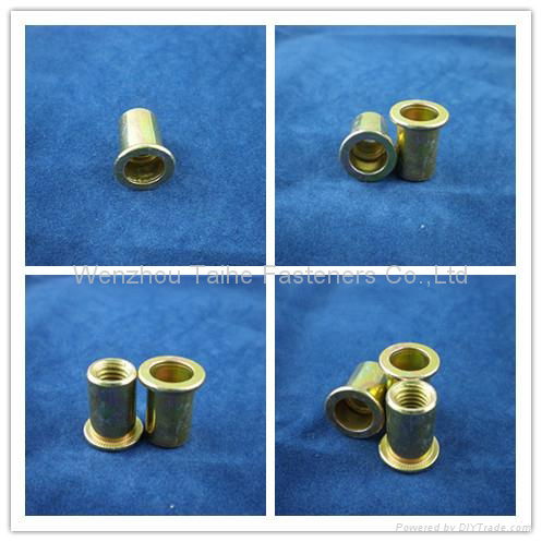 m8 flat head round body rivet nut