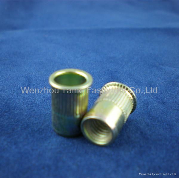 m8 flat head round body rivet nut 2