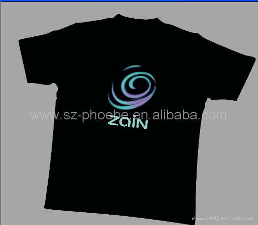 High Brightness Flashing El Panel T-shirt