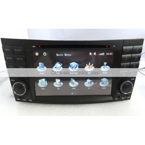 2 Din Benz W211 DVD Player - E Class Benz W211 GPS Navigation Radio Bluetooth 3