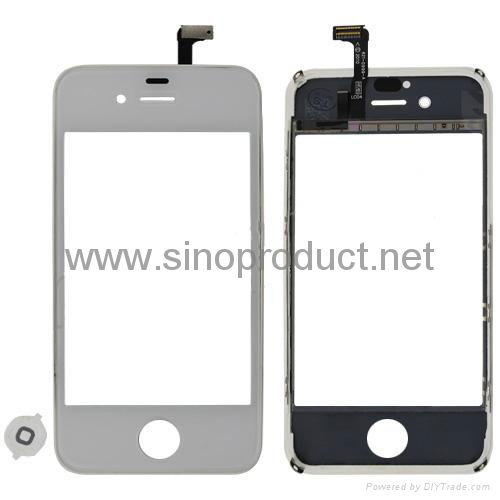 Touch Screen Digitizer with Supporting Frame and Home Button Key for iPhone 4S