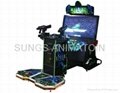 Aliens shooting game machine double