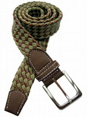 leather wax cotton rope woven belt