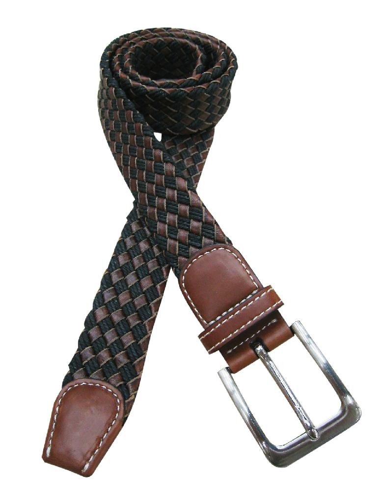 leather wax cotton rope woven belt 2