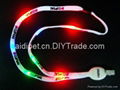 Flashing LED id lanyard with colorful lights 1