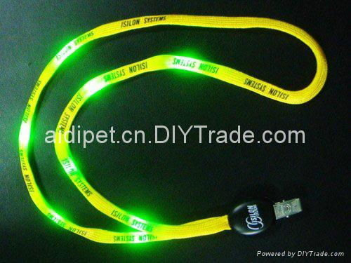 Flashing LED id lanyard with colorful lights 2