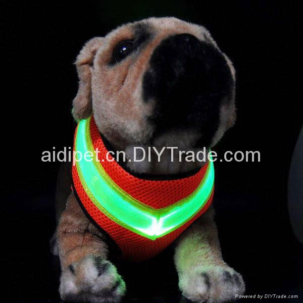 2012 unique flashing led pet harness with adjustable size 5