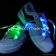 flashing led light up shoelace with 5 colors to choose