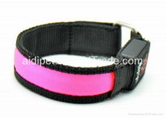 light guide led armband with colorized ribbon