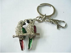 Two-lovebirds-shape Key Chain