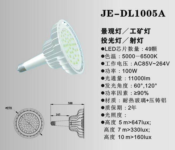 LED大功率100W投光灯 2