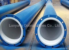 plastic lined steel pipe to carry corrosive liquid & gas etc