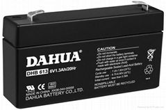 Rechargeable sealed lead acid battery 6V1.3AH