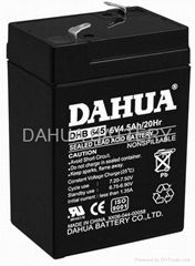 Rechargeable sealed lead acid battery 6V4.5AH