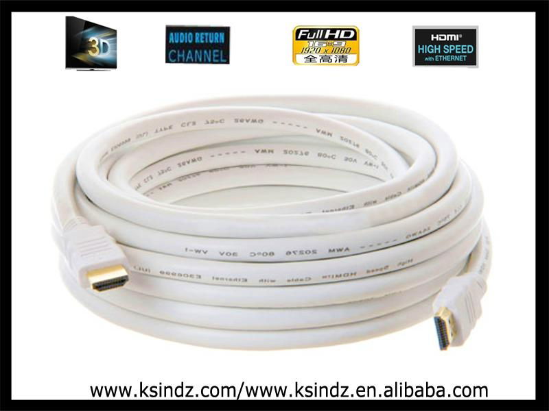 hdmi cable White 30-50m  extended cable with 24k gold plated connectors.