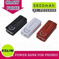 5600mAh New Design Power Bank For Iphone, Smart Phone, MP3/MP4 etc 1