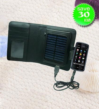 1800mAh Wallet Solar Power Charger for Smart Phone Iphone PSP NDSL etc