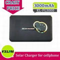 Hot Sale 3000mAh New Travel Urgent Solar Charger for Mobile Phone Iphone PSP MP3 1