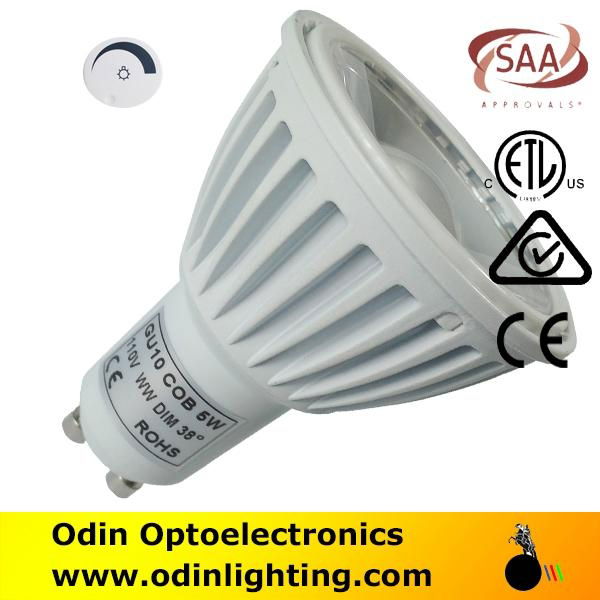 6w 700lm gu10 cob led spotlighting not dimmable 230v