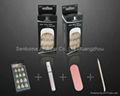 Free Shipping False Pre Designe Nail in Kit With Glue Nail File Manicure Stick. 4